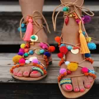 Handmade Decorated Sandal
