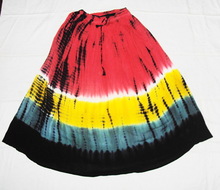 Tie Dye Cotton Skirt, Gender : Women