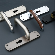 KOOLOR PLATE MORTISE HANDLES, Color : A/B, SILVER GRAY SATIN, CP/WALNUT, CP/2T