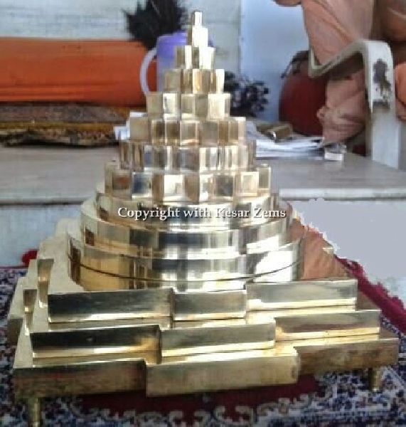 Brass Meru Prustha Shree Yantra, for Home temple, Feature : Attractive Design
