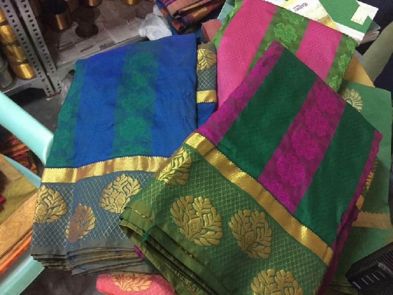 Cotton Sarees, For Dry Cleaning, Easy Wash, Anti-Wrinkle, Shrink-Resistant, Technics : Embroidery Work