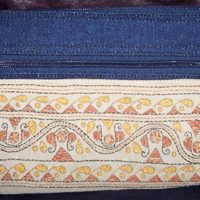 Handcrafted embroidered textile ladies purse
