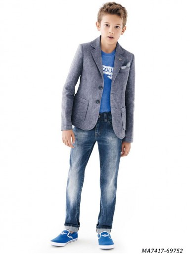 Grey Linen Self Ceremony Blazer