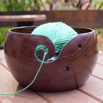 Shahid Handicrafts Wood Yarn Bowl, Feature : Eco-Friendly, Stocked