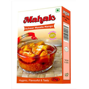 Mahak Organic Mango Achar Masala, for Pickles, Form : Powder