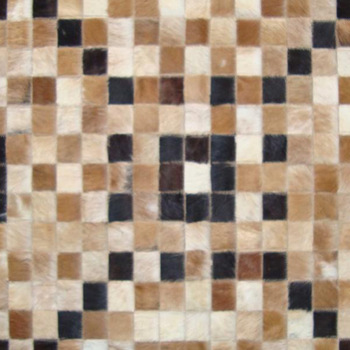 QNS Cowhide Patchwork Leathers Carpet, for Home Living Room, Pattern : Stitch