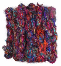 Marmitte Texturized Sari Silk Yarn, Pattern : Dyed