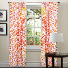 Printed handmade cotton mandala curtain, Width : 81' - 100' Inches (Approx)