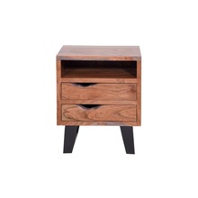 Wooden acacia bedside