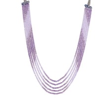 Amethyst Cubic Zirconia Shaded Beaded Necklace