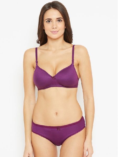 Padded Wirefree Purple Push Up T-Shirt Bra