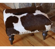 Cow leather ottomans furniture