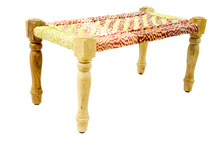 Dual Color Beautiful Vintage Style Cane Sitting Stool