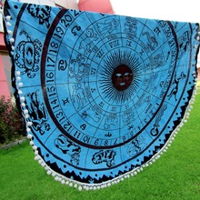 Tapestry Indian Printed Tapestries Bulk, for Mandala Beach Throw, Roundie Beach, Round Tablecloth