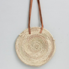 SN HANDICRAFTS Handmade round straw Bag