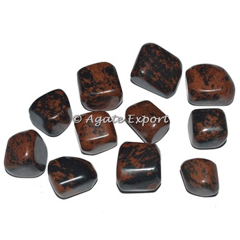 Gemstone Mahagoni Obsidian Tumbled Stones, Style : Feng Shui