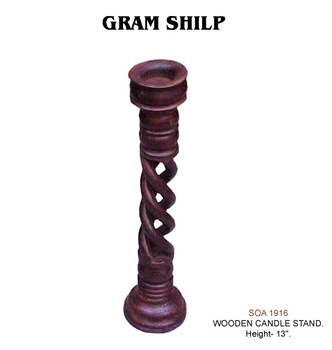 Wooden antique round candle stand, for Home Decoration