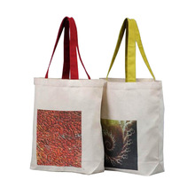 Natural Cotton bags for promotional shopping, Style : Handled