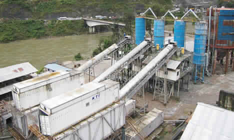 Horizontal concrete mixing plants