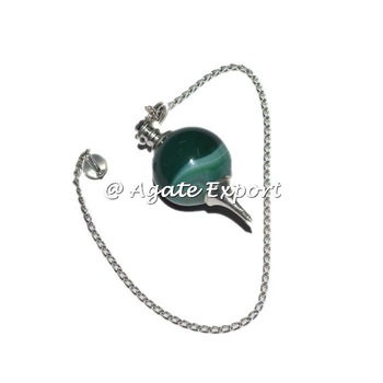 Agateexport.com Crystal Green Onyx Ball Pendulums