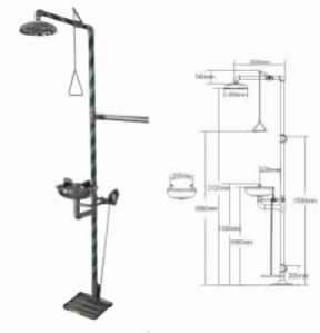 Stainless Steel Shower Eye Wash