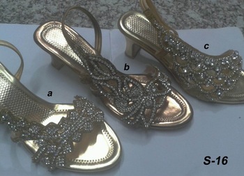 Pu Wedding Sandals for Women, Color : gold, silver, bronze