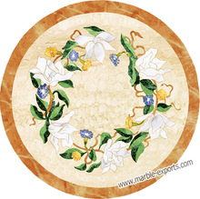 Marble inlay floor Mosaic, Size : Customized Size