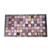 Mosaic Rectangular Marble Inlay Table Top Pietra Dura Marble Table Top