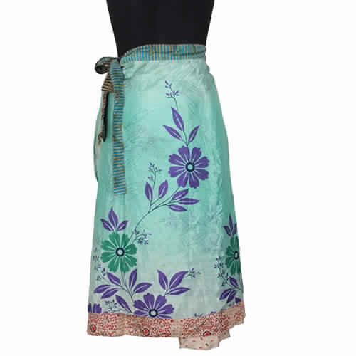 Silk Magic Wrap Skirt Medium