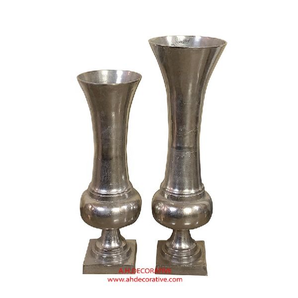 Rough Silver Metal Floor Vase, Style : AMERICAN STYLE