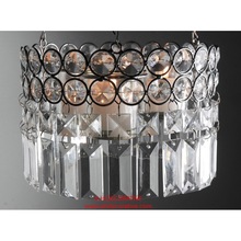 Silver Hanging Crystal Candle Holder