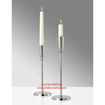 Silver Pillar Candlestick holder