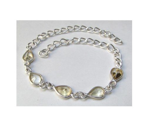 Silver Bracelet with Citrine