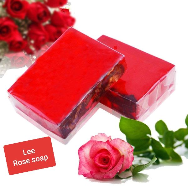 Square Lee Rose Soap, for Bathing, Skin Care, Form : Solid