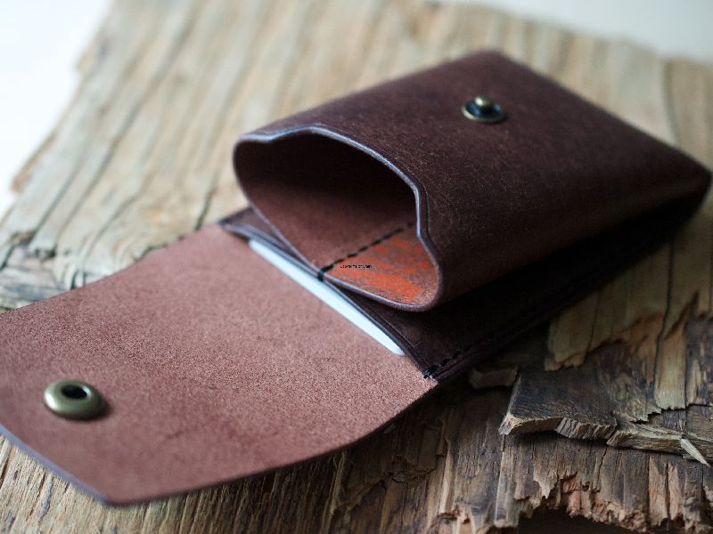 Leather Dark Brown Leather Coin Holder