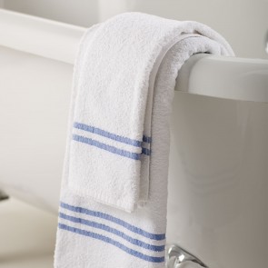 Rectangle Blue Ray Cotton Hand Towels, Style : Dobby, Technics : Woven