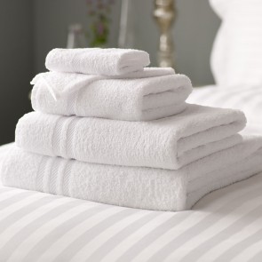 Swift White Cotton Bath Towels