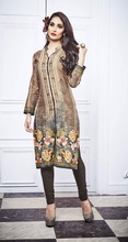Printed Cotton Satin Kurti with leggings, Age Group : Adults