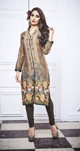 Printed Cotton Satin Kurti with leggings