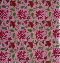 Cotton Hand Block Print Floral Fabric, Supply Type : Make-to-Order