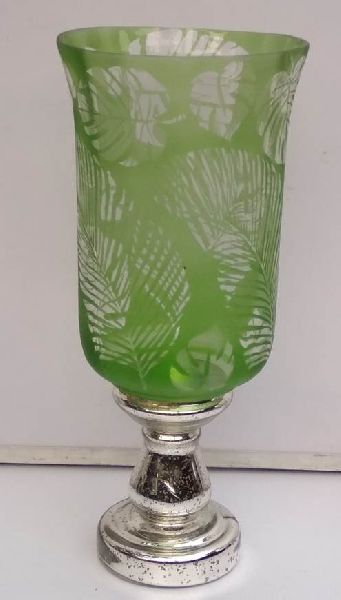 Round Polished Glass Hurricane Lamps, for Decorating, Lighting, Pattern : Plain, Printed