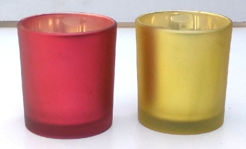  Round Polished Crystal Wax Filling Votive Candle, for Decoration, Dimension : 0-10cm