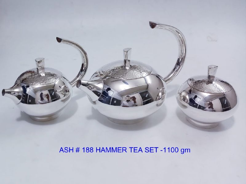 Non Polished Silver Plated Tea Set, for Party Servings, Style : Antique, Royal