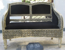 Moroccan Style Camel Bone Inlay Sofa