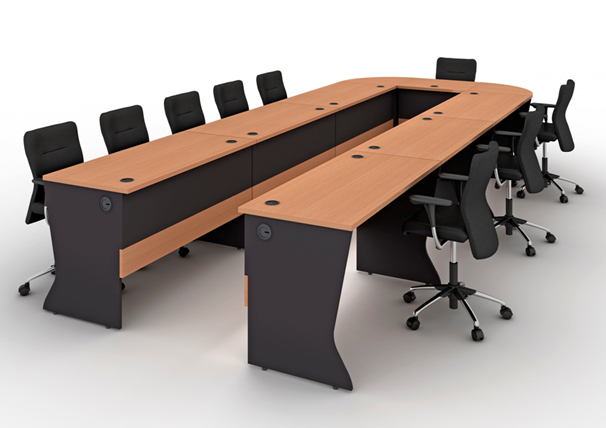 Wood Polished Conference Table, for Office Use, Pattern : Plain
