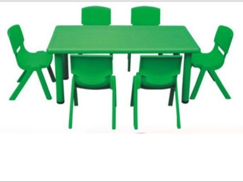 Polished Plastic Rectangular Play School Table, Age Group : Modern