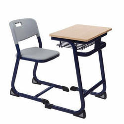 Wooden Single Seater School Desk, for Colleges, Color : Blue, Brown, etc