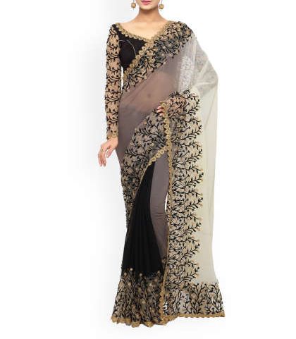 Embroidered Pure Silk designer sarees, Occasion : Party Wear, Wedding Wear