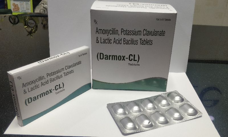 Amoxycillin and Clavulanate Tablets, Packaging Size : 10x1x10