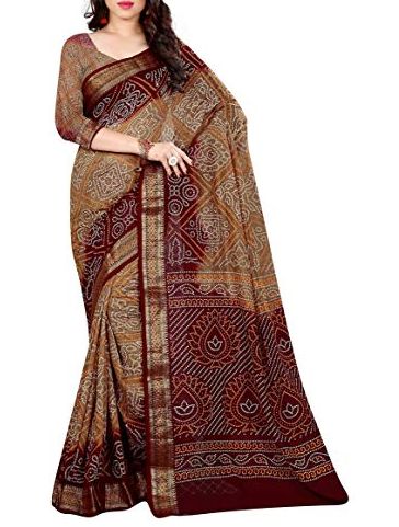 Printed Bandhani Sarees, Occasion : Casual Wear, Festival Wear, Party Wear